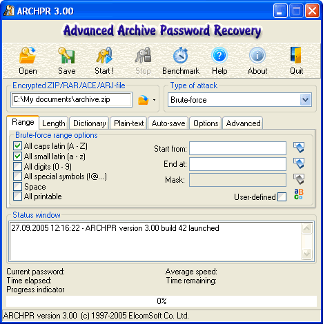 Три версии Advanced Archive Password Recovery